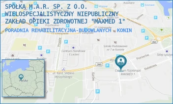 PORADNIA REHABILITACYJNA-BUDOWLANYCH - SPÓŁKA M.A.R. SP. Z O.O. WIELOSPECJALISTYCZNY NIEPUBLICZNY ZAKŁAD OPIEKI ZDROWOTNEJ "MAXMED 1" - BUDOWLANYCH 4,  KONIN