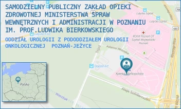 ODDZIAŁ UROLOGII Z PODODDZIAŁEM UROLOGII ONKOLOGICZNEJ - SAMODZIELNY PUBLICZNY ZAKŁAD OPIEKI ZDROWOTNEJ MINISTERSTWA SPRAW WEWNĘTRZNYCH I ADMINISTRACJI W POZNANIU IM. PROF.LUDWIKA BIERKOWSKIEGO - DOJAZD 34,  POZNAŃ-JEŻYCE