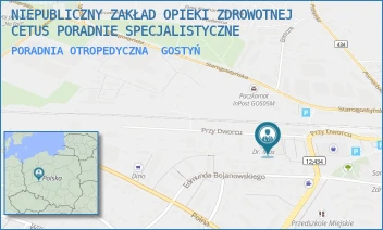 PORADNIA OTROPEDYCZNA - NIEPUBLICZNY ZAKŁAD OPIEKI ZDROWOTNEJ CETUS PORADNIE SPECJALISTYCZNE - PRZY DWORCU 4A,  GOSTYŃ