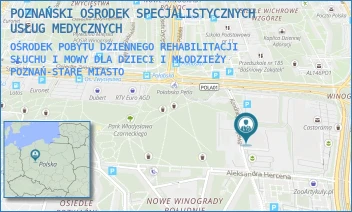 OŚRODEK POBYTU DZIENNEGO REHABILITACJI SŁUCHU I MOWY DLA DZIECI I MŁODZIEŻY - POZNAŃSKI OŚRODEK SPECJALISTYCZNYCH USŁUG MEDYCZNYCH - ALEJE SOLIDARNOŚCI 36,  POZNAŃ-STARE MIASTO