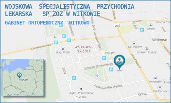 GABINET ORTOPEDYCZNY - WOJSKOWA  SPECJALISTYCZNA  PRZYCHODNIA  LEKARSKA   SP ZOZ W WITKOWIE - ŻWIRKI I WIGURY 9,  WITKOWO
