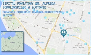 PORADNIA CHIRURGII URAZOWO-ORTOPEDYCZNEJ - SZPITAL POWIATOWY IM. ALFREDA SOKOŁOWSKIEGO W ZŁOTOWIE - SZPITALNA 28,  ZŁOTÓW
