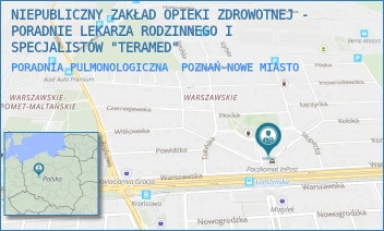 PORADNIA PULMONOLOGICZNA - NIEPUBLICZNY ZAKŁAD OPIEKI ZDROWOTNEJ - PORADNIE LEKARZA RODZINNEGO I SPECJALISTÓW "TERAMED" - KOSTRZYŃSKA 3 I 5,  POZNAŃ-NOWE MIASTO