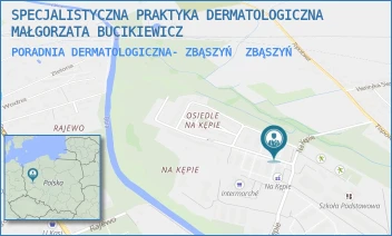 PORADNIA DERMATOLOGICZNA- ZBĄSZYŃ - SPECJALISTYCZNA PRAKTYKA DERMATOLOGICZNA MAŁGORZATA BUCIKIEWICZ - NA KĘPIE 3,  ZBĄSZYŃ