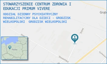 ODDZIAŁ DZIENNY PSYCHIATRYCZNY REHABILITACYJNY DLA DZIECI - GRODZISK WIELKOPOLSKI - STOWARZYSZENIE CENTRUM ZDROWIA I EDUKACJI PRIMUM VIVERE - ZBOŻOWA 26,  GRODZISK WIELKOPOLSKI
