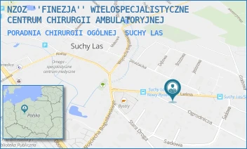 PORADNIA CHIRURGII OGÓLNEJ - NZOZ ''FINEZJA'' WIELOSPECJALISTYCZNE CENTRUM CHIRURGII AMBULATORYJNEJ - LEŚNA 18,  SUCHY LAS