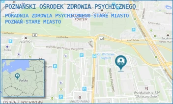 PORADNIA ZDROWIA PSYCHICZNEGO-STARE MIASTO - POZNAŃSKI OŚRODEK ZDROWIA PSYCHICZNEGO - OS.KOSMONAUTÓW 110,  POZNAŃ-STARE MIASTO