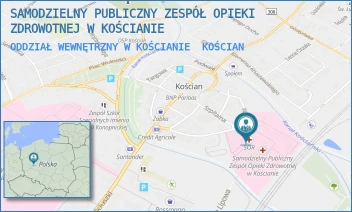 ODDZIAŁ WEWNĘTRZNY W KOŚCIANIE - SAMODZIELNY PUBLICZNY ZESPÓŁ OPIEKI ZDROWOTNEJ W KOŚCIANIE - SZPITALNA 7,  KOŚCIAN