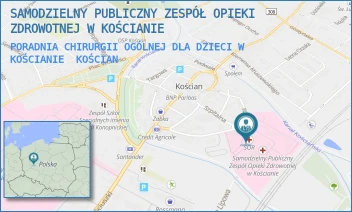 PORADNIA CHIRURGII OGÓLNEJ DLA DZIECI W KOŚCIANIE - SAMODZIELNY PUBLICZNY ZESPÓŁ OPIEKI ZDROWOTNEJ W KOŚCIANIE - SZPITALNA 7,  KOŚCIAN