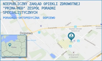 PORADNIA ORTOPEDYCZNA - NIEPUBLICZNY ZAKŁAD OPIEKLI ZDROWOTNEJ "PRIMA-MED" ZESPÓŁ PORADNI SPECJALISTYCZNYCH - ŁĄKOWA 2,  DOPIEWO