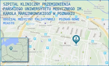 ODDZIAŁ MEDYCYNY PALIATYWNEJ - SZPITAL KLINICZNY PRZEMIENIENIA PAŃSKIEGO UNIWERSYTETU MEDYCZNEGO IM. KAROLA MARCINKOWSKIEGO W POZNANIU - OS.RUSA 55,  POZNAŃ-NOWE MIASTO