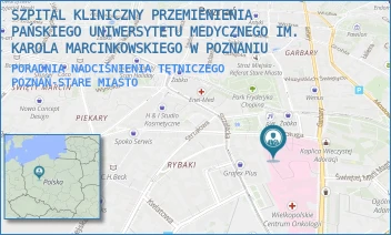 PORADNIA NADCIŚNIENIA TĘTNICZEGO - SZPITAL KLINICZNY PRZEMIENIENIA PAŃSKIEGO UNIWERSYTETU MEDYCZNEGO IM. KAROLA MARCINKOWSKIEGO W POZNANIU - DŁUGA 1/2,  POZNAŃ-STARE MIASTO