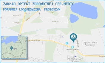 PORADNIA LOGOPEDYCZNA - ZAKŁAD OPIEKI ZDROWOTNEJ CER-MEDIC - PRZEMYSŁOWA 21,  KROTOSZYN