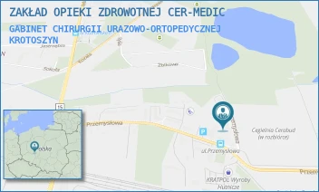 GABINET CHIRURGII URAZOWO-ORTOPEDYCZNEJ - ZAKŁAD OPIEKI ZDROWOTNEJ CER-MEDIC - PRZEMYSŁOWA 21,  KROTOSZYN