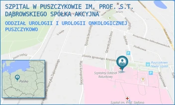 ODDZIAŁ UROLOGII I UROLOGII ONKOLOGICZNEJ - SZPITAL W PUSZCZYKOWIE IM. PROF. S.T. DĄBROWSKIEGO SPÓŁKA AKCYJNA - KRASZEWSKIEGO 11,  PUSZCZYKOWO