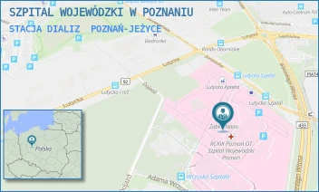 STACJA DIALIZ - SZPITAL WOJEWÓDZKI W POZNANIU - JURASZÓW 7-19,  POZNAŃ-JEŻYCE
