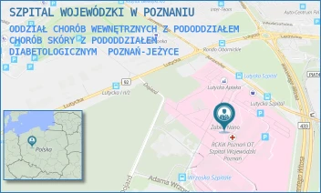 ODDZIAŁ CHORÓB WEWNĘTRZNYCH Z PODODDZIAŁEM CHORÓB SKÓRY Z PODODDZIAŁEM DIABETOLOGICZNYM - SZPITAL WOJEWÓDZKI W POZNANIU - JURASZÓW 7-19,  POZNAŃ-JEŻYCE
