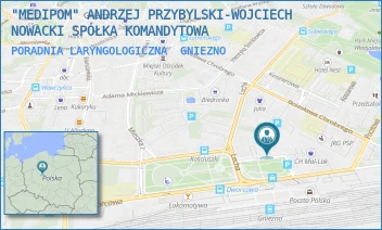 PORADNIA LARYNGOLOGICZNA - "MEDIPOM" ANDRZEJ PRZYBYLSKI-WOJCIECH NOWACKI SPÓŁKA KOMANDYTOWA - T. KOŚCIUSZKI 5,  GNIEZNO