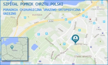 PORADNIA CHIRURGICZNA URAZOWO-ORTOPEDYCZNA - SZPITAL POMNIK CHRZTU POLSKI - ŚW. JANA 9,  GNIEZNO
