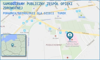 PORADNIA NEFROLOGII DLA DZIECI - SAMODZIELNY PUBLICZNY ZESPÓŁ OPIEKI ZDROWOTNEJ - PODUCHOWNE 1,  TUREK