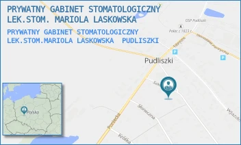PRYWATNY GABINET STOMATOLOGICZNY LEK.STOM.MARIOLA LASKOWSKA - PRYWATNY GABINET STOMATOLOGICZNY LEK.STOM. MARIOLA LASKOWSKA - SZKOLNA 1,  PUDLISZKI