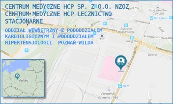 ODDZIAŁ WEWNĘTRZNY Z PODODDZIAŁEM KARDIOLIGICZNYM I PODODDZIAŁEM HIPERTENSJOLOGII - CENTRUM MEDYCZNE HCP SPÓŁKA Z O.O. NZOZ CENTRUM MEDYCZNE HCP LECZNICTWO AMBULATORYJNE - 28 CZERWCA1956 194,  POZNAŃ-WILDA