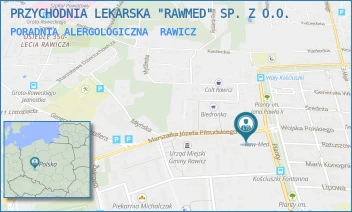 PORADNIA ALERGOLOGICZNA - PRZYCHODNIA LEKARSKA "RAWMED" SP. Z O.O. - PIŁSUDSKIEGO 3,  RAWICZ