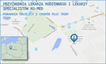 PORADNIA GRUŹLICY I CHORÓB PŁUC ŚREM - PRZYCHODNIA LEKARZA RODZINNEGO I LEKARZY SPECJALISTÓW KO-MED - STASZICA 1,  ŚREM