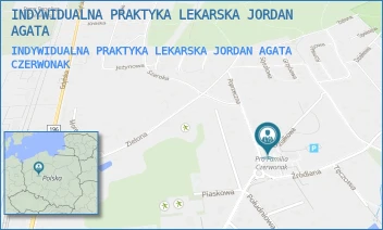 INDYWIDUALNA PRAKTYKA LEKARSKA JORDAN AGATA - INDYWIDUALNA PRAKTYKA LEKARSKA JORDAN AGATA - DZIAŁKOWA 2,  CZERWONAK