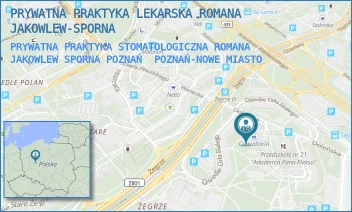 PRYWATNA PRAKTYKA STOMATOLOGICZNA ROMANA JAKOWLEW SPORNA POZNAŃ - PRYWATNA PRAKTYKA LEKARSKA ROMANA JAKOWLEW-SPORNA - OS ORŁA BIAŁEGO 103,  POZNAŃ-NOWE MIASTO
