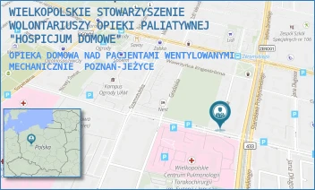 OPIEKA DOMOWA NAD PACJENTAMI WENTYLOWANYMI MECHANICZNIE - WIELKOPOLSKIE STOWARZYSZENIE WOLONTARIUSZY OPIEKI PALIATYWNEJ "HOSPICJUM DOMOWE" - BEDNARSKA 4,  POZNAŃ-JEŻYCE