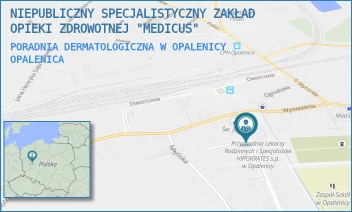PORADNIA DERMATOLOGICZNA W OPALENICY - NIEPUBLICZNY SPECJALISTYCZNY ZAKŁAD OPIEKI ZDROWOTNEJ "MEDICUS" - POWSTAŃCÓW WLKP. 1 A,  OPALENICA