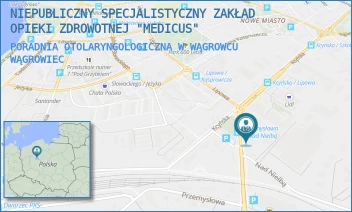 PORADNIA OTOLARYNGOLOGICZNA W WĄGROWCU - NIEPUBLICZNY SPECJALISTYCZNY ZAKŁAD OPIEKI ZDROWOTNEJ "MEDICUS" - PRZEMYSŁOWA 42,  WĄGROWIEC