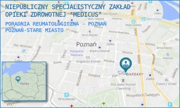 PORADNIA REUMATOLOGICZNA - POZNAŃ - NIEPUBLICZNY SPECJALISTYCZNY ZAKŁAD OPIEKI ZDROWOTNEJ "MEDICUS" - KOLEGIACKI 12A,  POZNAŃ-STARE MIASTO