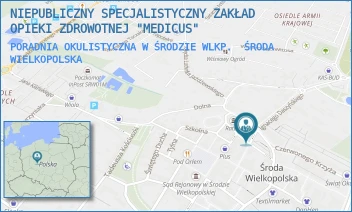 PORADNIA OKULISTYCZNA W ŚRODZIE WLKP. - NIEPUBLICZNY SPECJALISTYCZNY ZAKŁAD OPIEKI ZDROWOTNEJ "MEDICUS" - PL.ARMII POZNAŃ 3,  ŚRODA WIELKOPOLSKA