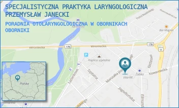 PORADNIA OTOLARYNGOLOGICZNA W OBORNIKACH - SPECJALISTYCZNA PRAKTYKA LARYNGOLOGICZNA PRZEMYSŁAW JANECKI - PIŁSUDSKIEGO 76/35,  OBORNIKI