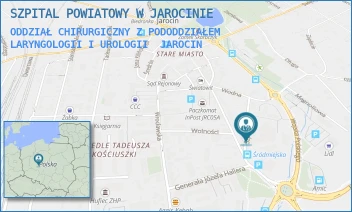 ODDZIAŁ CHIRURGICZNY Z PODODDZIAŁEM LARYNGOLOGII I UROLOGII - SZPITAL POWIATOWY W JAROCINIE - SZPITALNA 1,  JAROCIN