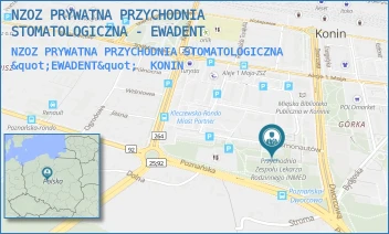 NZOZ PRYWATNA PRZYCHODNIA STOMATOLOGICZNA "EWADENT" - NZOZ PRYWATNA PRZYCHODNIA STOMATOLOGICZNA - EWADENT - KOSMONAUTÓW 10,  KONIN