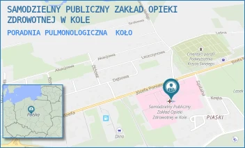 PORADNIA PULMONOLOGICZNA - SAMODZIELNY PUBLICZNY ZAKŁAD OPIEKI ZDROWOTNEJ W KOLE - PONIATOWSKIEGO 25,  KOŁO