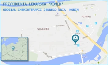 ODDZIAŁ CHEMIOTERAPII JEDNEGO DNIA - PRZYCHODNIA LEKARSKA "KOMED" - WOJSKA POLSKIEGO 6,  KONIN