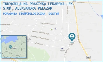 PORADNIA STOMATOLOGICZNA - INDYWIDUALNA PRAKTYKA LEKARSKA LEK. STOM. ALEKSANDRA PELCZAR - GRANICZNA 6F,  GOSTYŃ