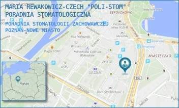 PORADNIA STOMATOLOGII ZACHOWAWCZEJ - MARIA REWAKOWICZ-CZECH "POLI-STOM" PORADNIA STOMATOLOGICZNA - JANA PAWŁA II 26,  POZNAŃ-NOWE MIASTO