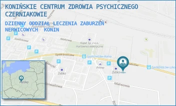 DZIENNY ODDZIAŁ LECZENIA ZABURZEŃ NERWICOWYCH - KONIŃSKIE CENTRUM ZDROWIA PSYCHICZNEGO CZERNIAKOWIE - SPÓŁDZIECÓW 27,  KONIN