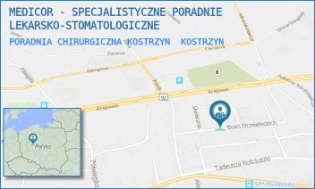 PORADNIA CHIRURGICZNA KOSTRZYN - MEDICOR - SPECJALISTYCZNE PORADNIE LEKARSKO-STOMATOLOGICZNE - BRACI DRZEWIECKICH 1,  KOSTRZYN