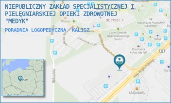 PORADNIA LOGOPEDYCZNA - NIEPUBLICZNY ZAKŁAD SPECJALISTYCZNEJ I PIELĘGNIARSKIEJ OPIEKI ZDROWOTNEJ "MEDYK" - MARII SKŁODOWSKIEJ-CURIE 2,  KALISZ
