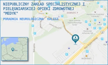 PORADNIA NEUROLOGICZNA - NIEPUBLICZNY ZAKŁAD SPECJALISTYCZNEJ I PIELĘGNIARSKIEJ OPIEKI ZDROWOTNEJ "MEDYK" - MARII SKŁODOWSKIEJ-CURIE 2,  KALISZ