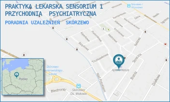 PORADNIA UZALEŻNIEŃ - PRAKTYKA LEKARSKA SENSORIUM 1 PRZYCHODNIA  PSYCHIATRYCZNA - KWIATOWA 37,  SKÓRZEWO