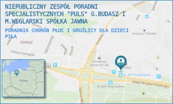 PORADNIA CHORÓB PŁUC I GRUŹLICY DLA DZIECI - NIEPUBLICZNY ZESPÓŁ PORADNI SPECJALISTYCZNYCH "PULS" G.BUDASZ I M.WEGLARSKI SPÓŁKA JAWNA - WOJSKA POLSKIEGO 49B,  PIŁA