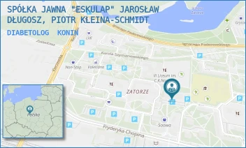 DIABETOLOG - SPÓŁKA JAWNA "ESKULAP" JAROSŁAW DŁUGOSZ, PIOTR KLEINA-SCHMIDT - SZELIGOWSKIEGO 1,  KONIN