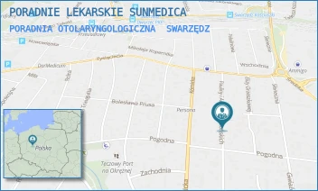 PORADNIA OTOLARYNGOLOGICZNA - PORADNIE LEKARSKIE SUNMEDICA - WILKOŃSKICH 16,  SWARZĘDZ